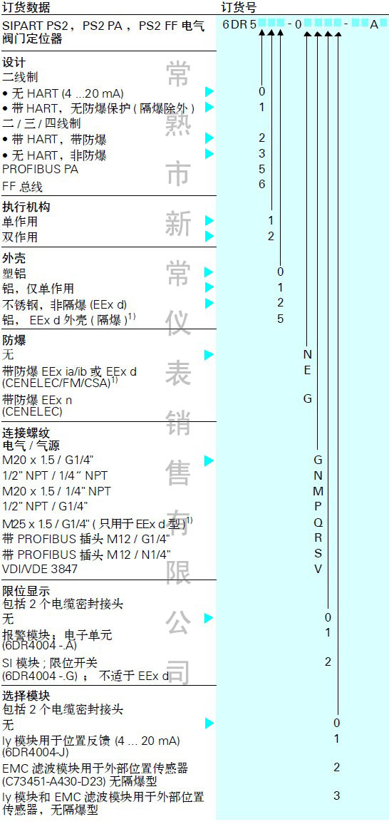 西门子阀门定位器